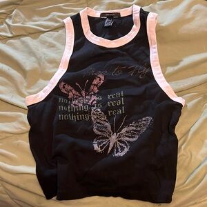 Aesthetic butterfly tank top